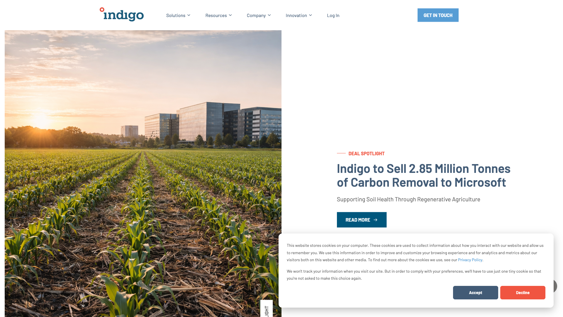 Indigo Agriculture Screenshot